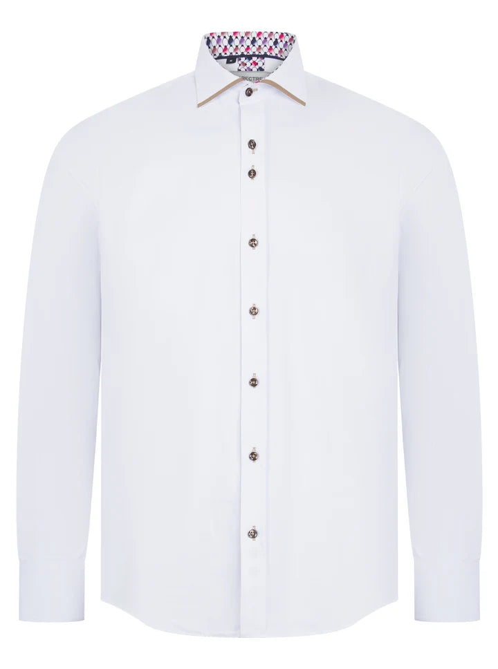 Spectre Adam Shirt - White & Tan