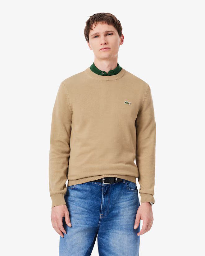 Lacoste AH1985-00 AB148 Crewneck Sweatshirt SIX - Cookie