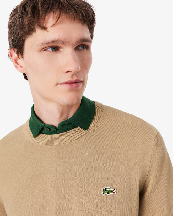 Lacoste AH1985-00 AB148 Crewneck Sweatshirt SIX - Cookie