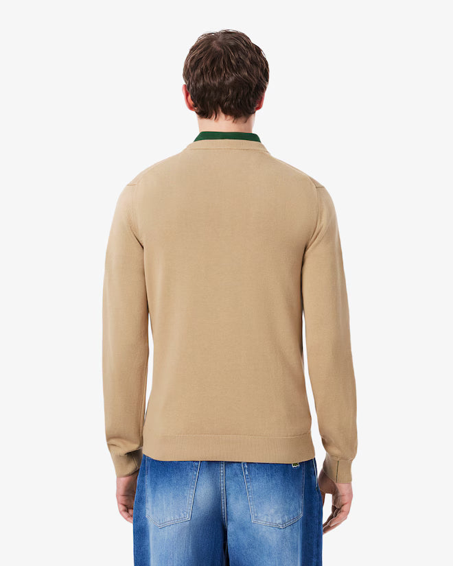 Lacoste AH1985-00 AB148 Crewneck Sweatshirt SIX - Cookie