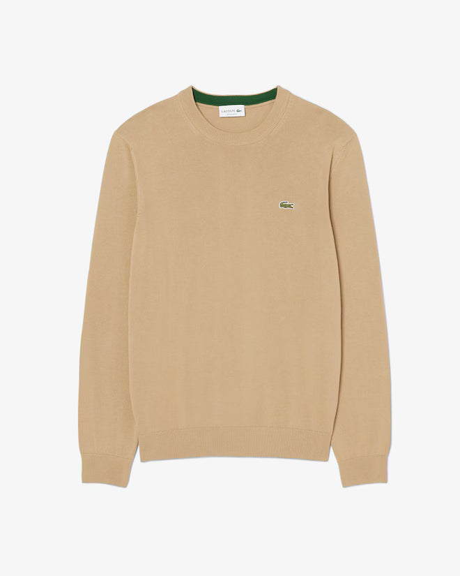 Lacoste AH1985-00 AB148 Crewneck Sweatshirt SIX - Cookie