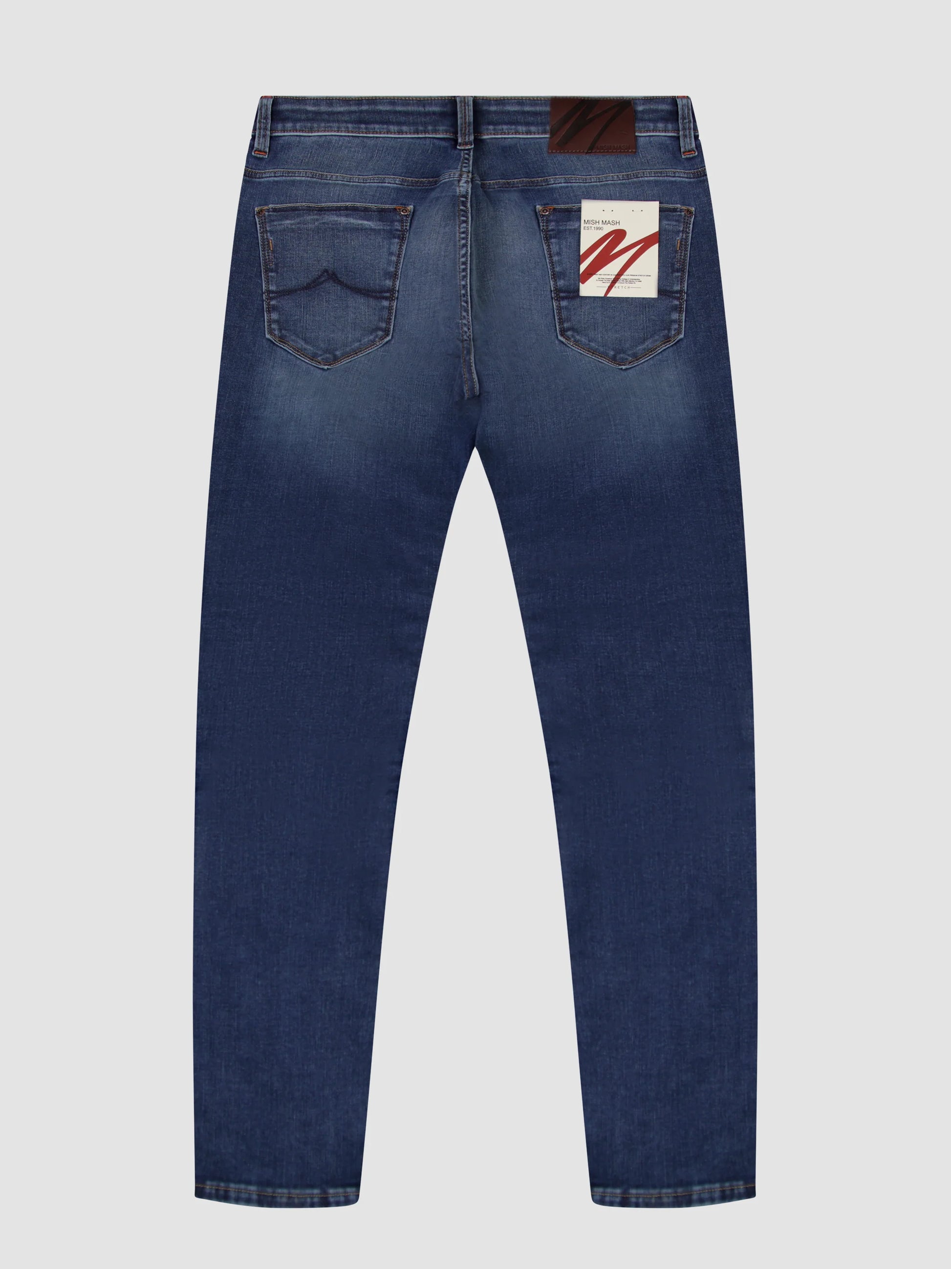 Mish Mash 1984 Tapered Fit High Stretch Ajanta Jeans - Blue Denim