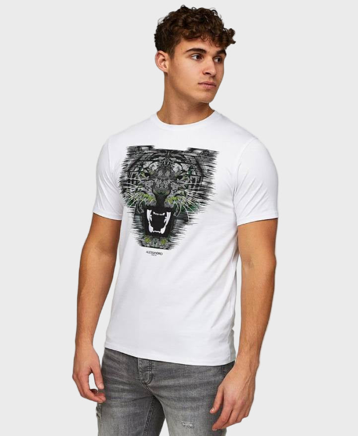 Alessandro Zavetti Growler Dot T-Shirt Optic White