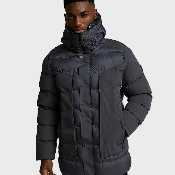 Alessandro Zavetti Conchiglia Puffer Parka Jacket Asphalt