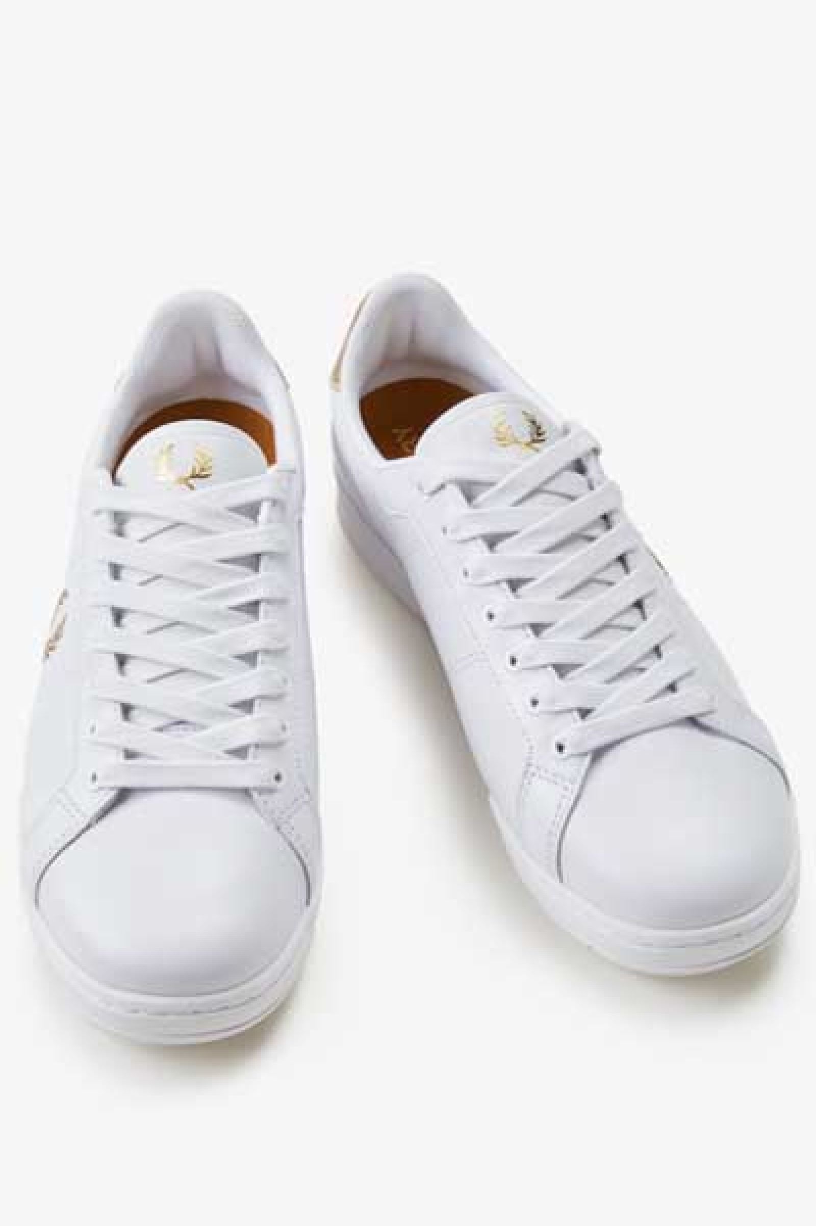 Fred Perry B6311 B722 Leather Trainers U67 White/Warmstone
