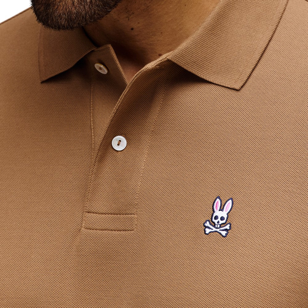 Psycho Bunny Classic Pique Polo Shirt Toasted Coconut