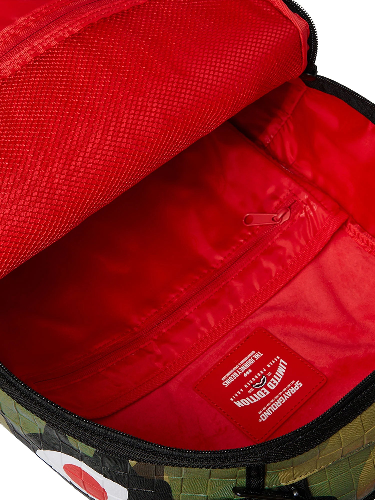 Sprayground 910B7654 Woodland Camo Check Backpack - Green