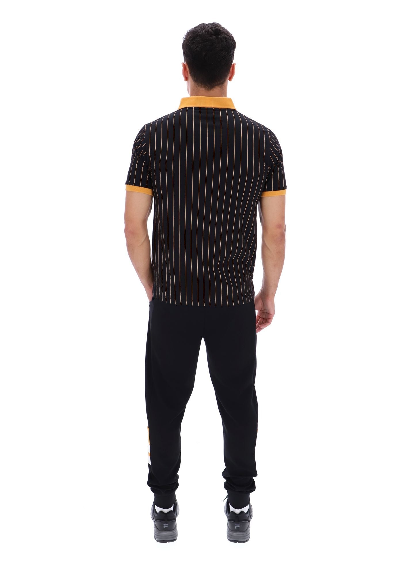 Fila Bb1 Classic Vintage Polo Shirt Black/Yellow