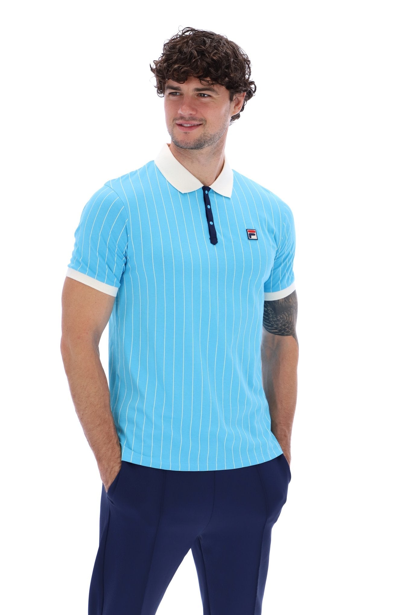 Fila BB1 Classic Polo Shirt Cyan