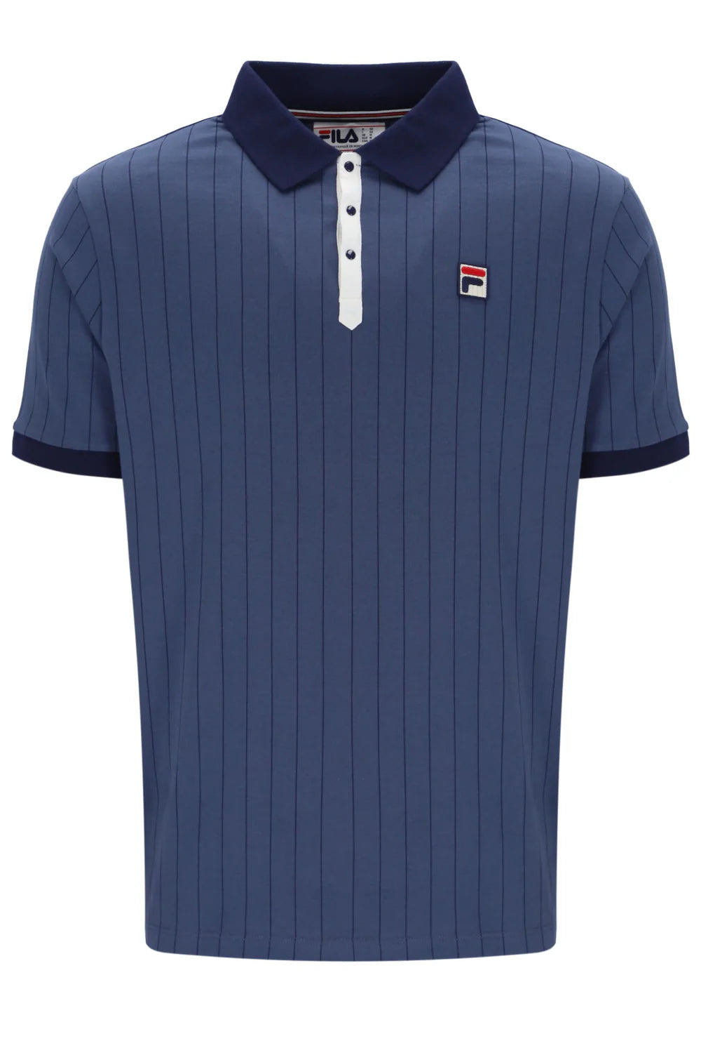 FILA BB1 Classic Vintage Striped Polo - Vintage Indigo/Gardenia/FILA Navy