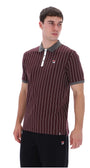 Fila LM1839AT Classic Vintage Striped Polo 277 - Fudge/Gunmetal