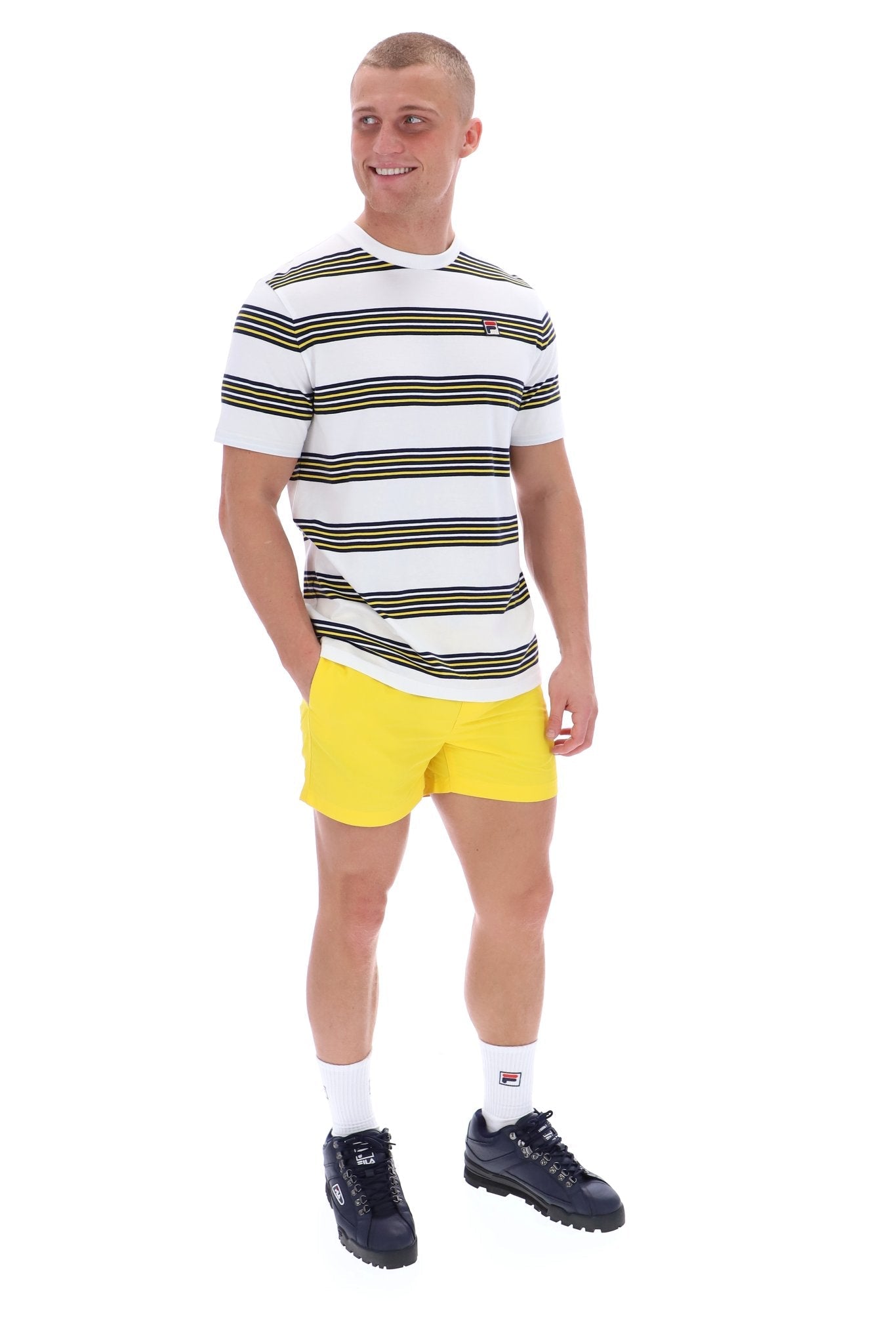 Fila Ben T-Shirt White/Navy/High Vis