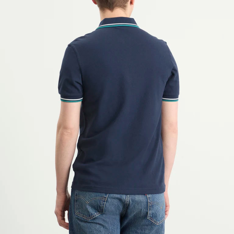 Fred Perry M3600 Twin Tipped Polo 86A - TNSBL/SNWHT/DPMT