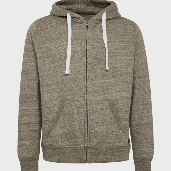 Blend Mens Alton Zip Through Hoodie - Forest Night Green