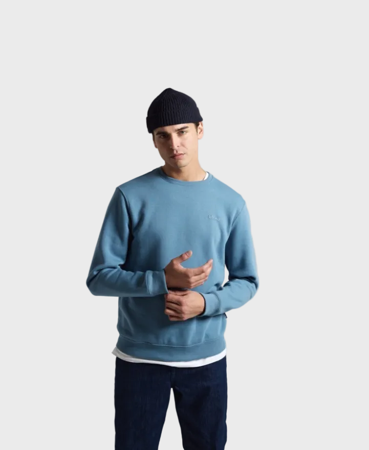 Blend Mens Downtown Crew Neck Sweat - Bluestone