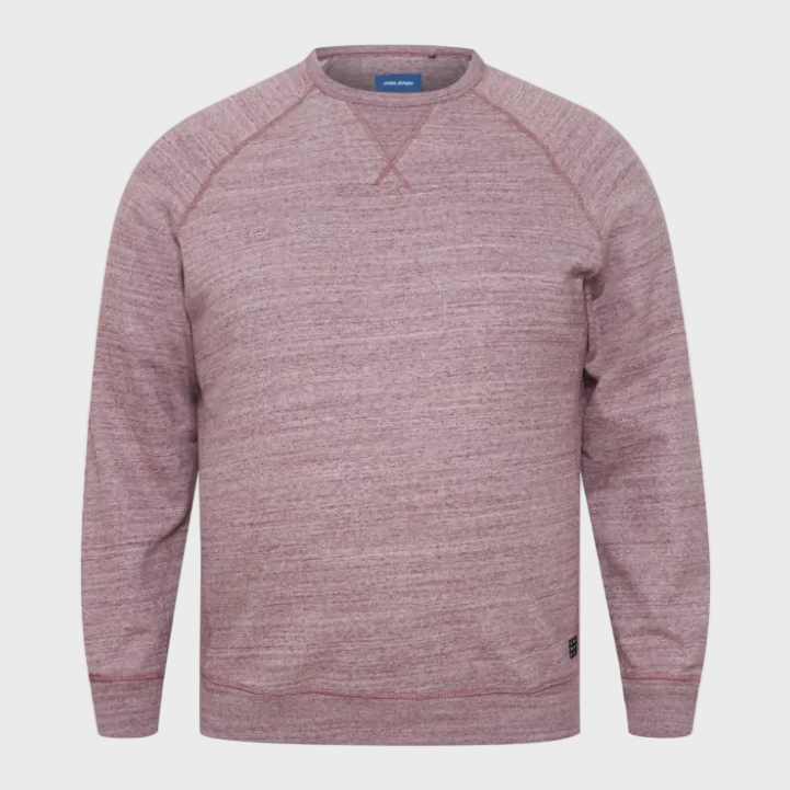 Blend Mens Nemo Marl Crew Neck Sweatshirt - Wine Red