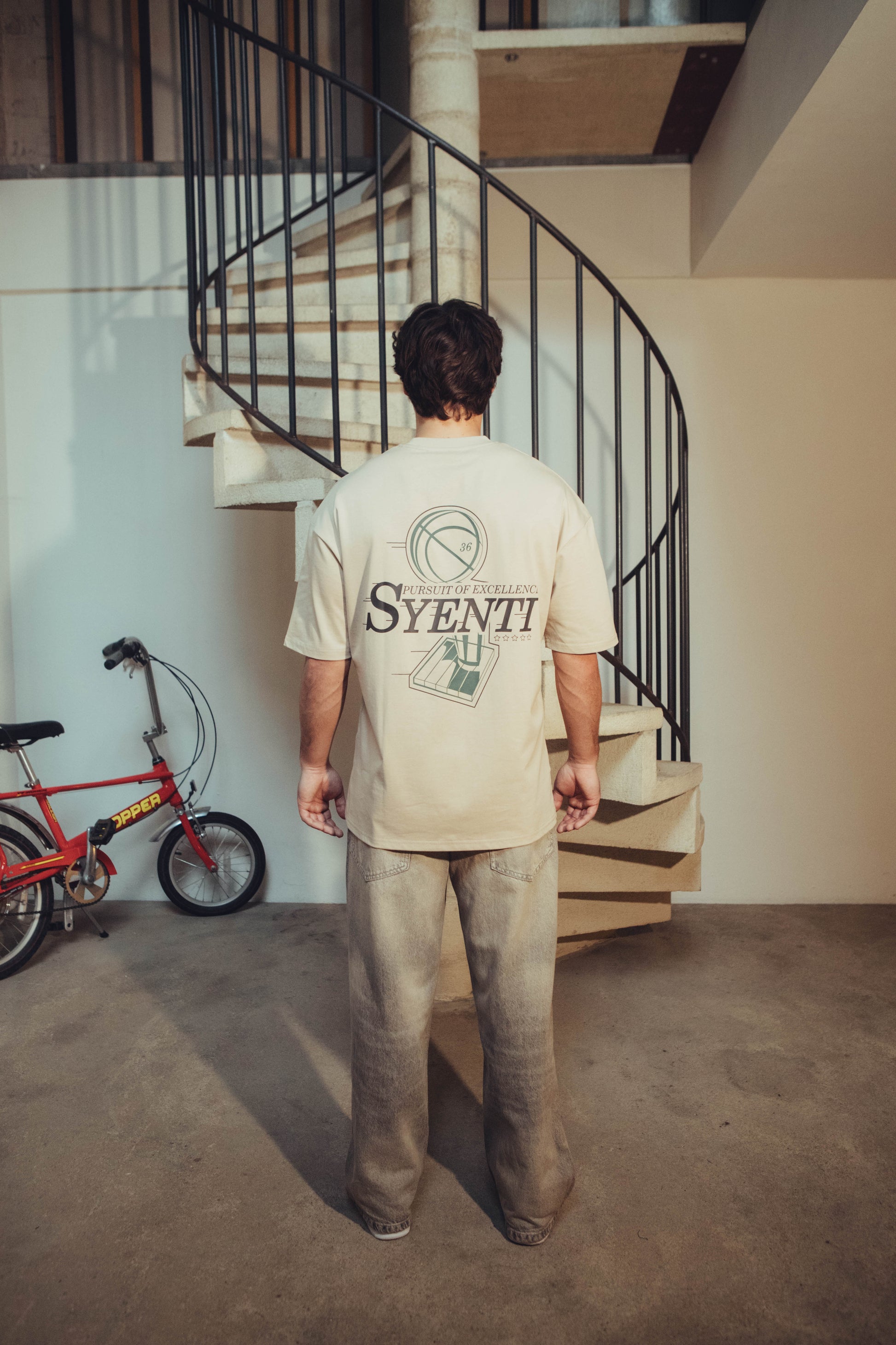 Syenti Championship Logo T-Shirt - Taupe