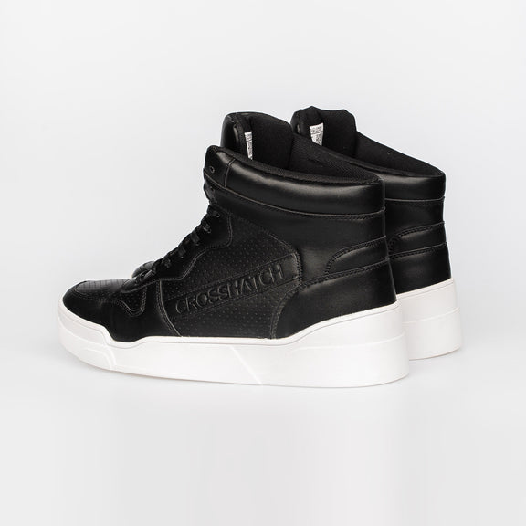 Crosshatch Arialva High Top Trainers Black