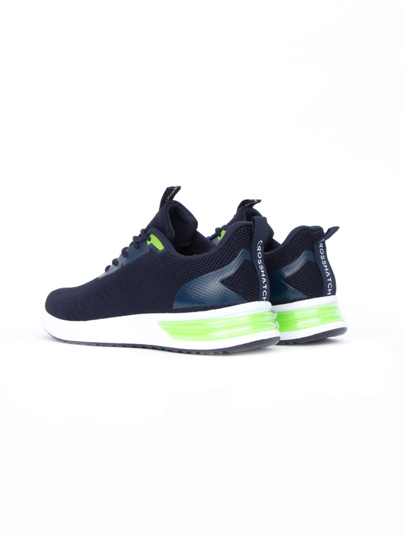 Crosshatch Nyles Trainers - Navy/Green