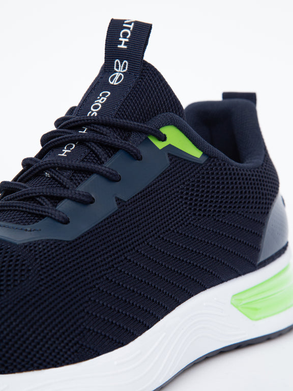 Crosshatch Nyles Trainers - Navy/Green
