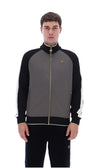 Fila FW26GMG025 Cory Colour Block Track Jacket W/ Bamboo Badge 915 - Gunmetal/Black/White Down