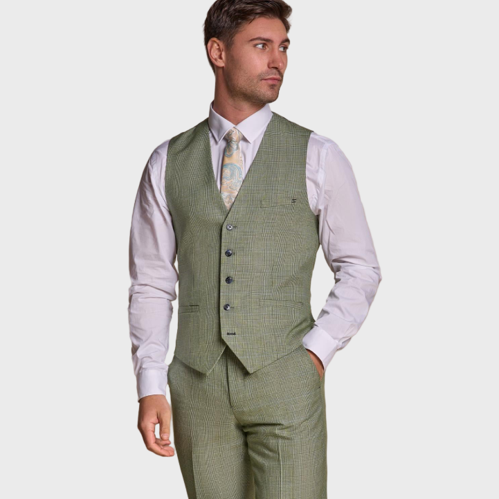 Cavani Caridi Waistcoat Sage Green