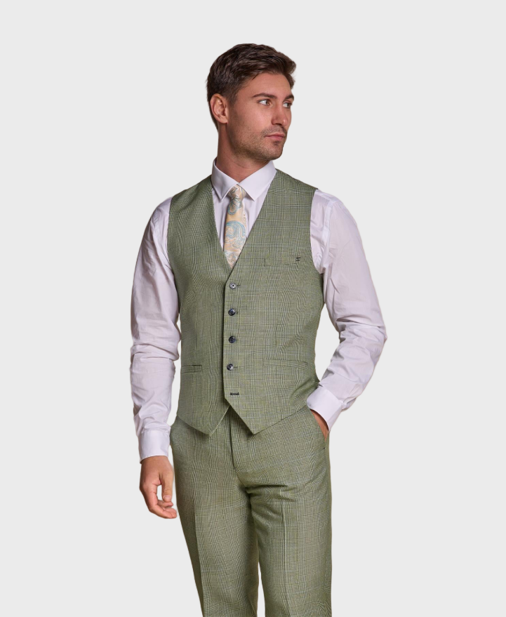 Cavani Caridi Waistcoat Sage Green