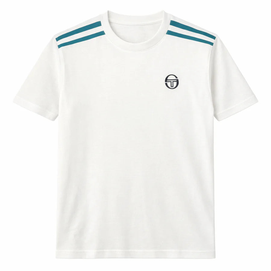 Sergio Tacchini STM12239 Locchi T-Shirt - Gardenia/Harbor Blue