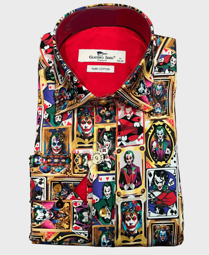 Claudio Lugli CP6965 The Supervillain Joker Shirt - Red