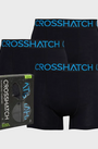 Crosshatch Monoglow Boxer Shorts (3 Pack) - Black
