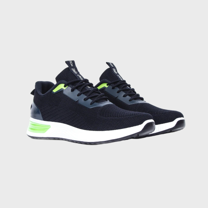 Crosshatch Nyles Trainers - Navy/Green
