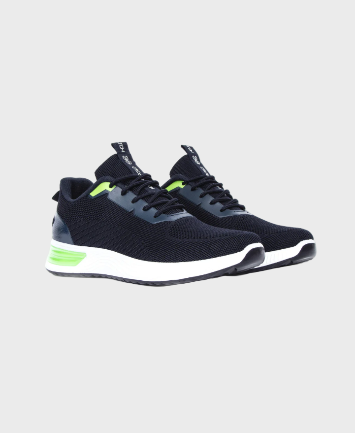 Crosshatch Nyles Trainers - Navy/Green