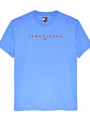 Tommy Jeans DM0DM20744C38 Linear Logo T-Shirt - Blue Twilight
