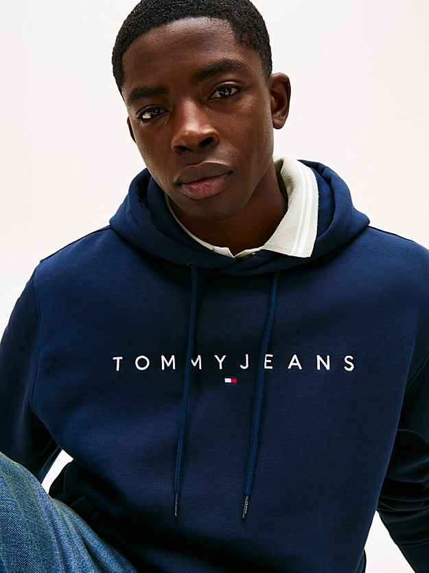 Tommy Jeans Linear Logo Hoodie Dark Navy