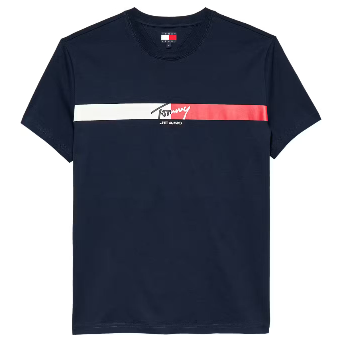 Tommy Jeans DM0DM22539C1G Signature Logo Jersey T-Shirt - Dark Night Navy