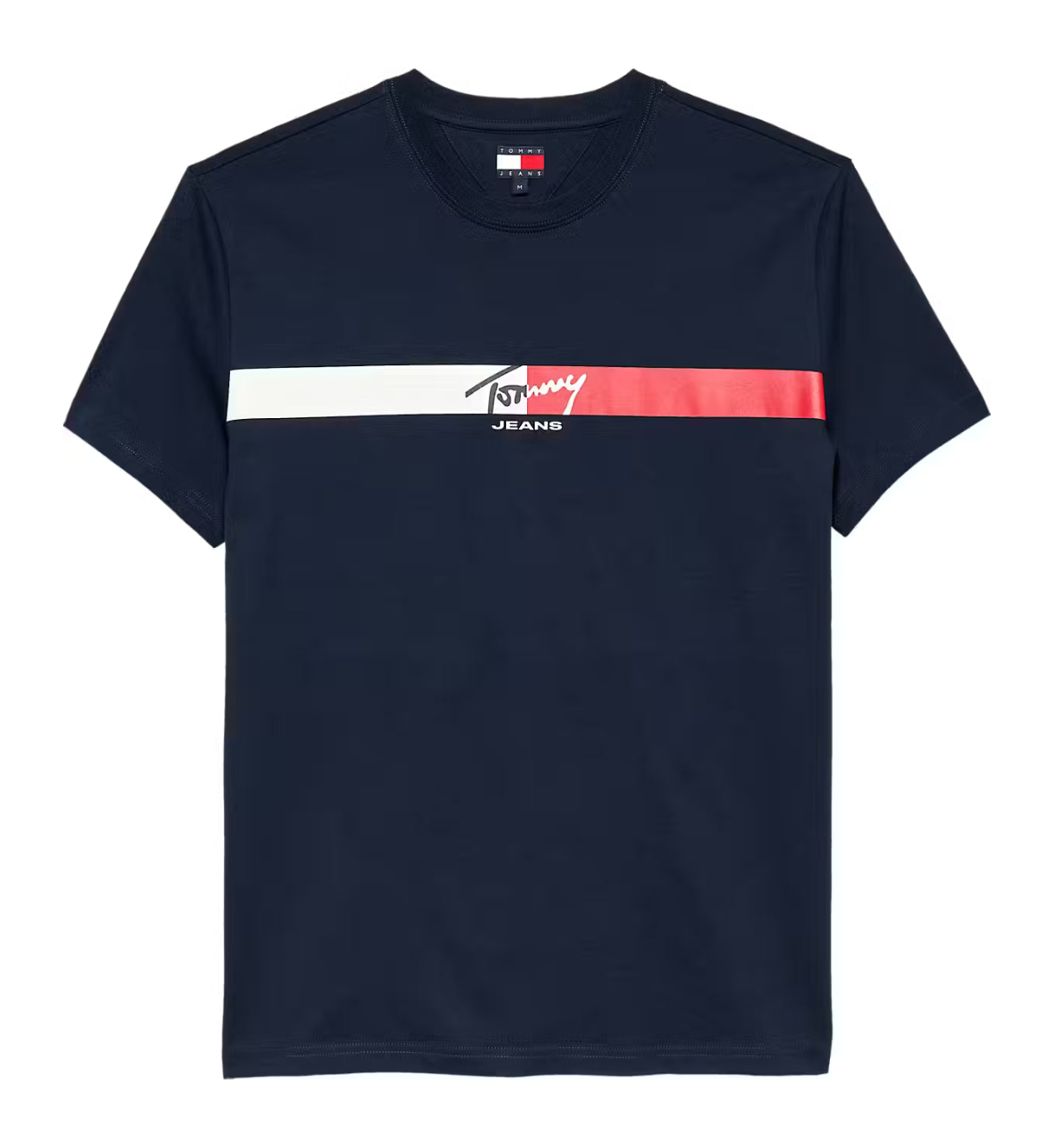 Tommy Jeans DM0DM22539C1G Signature Logo Jersey T-Shirt - Dark Night Navy