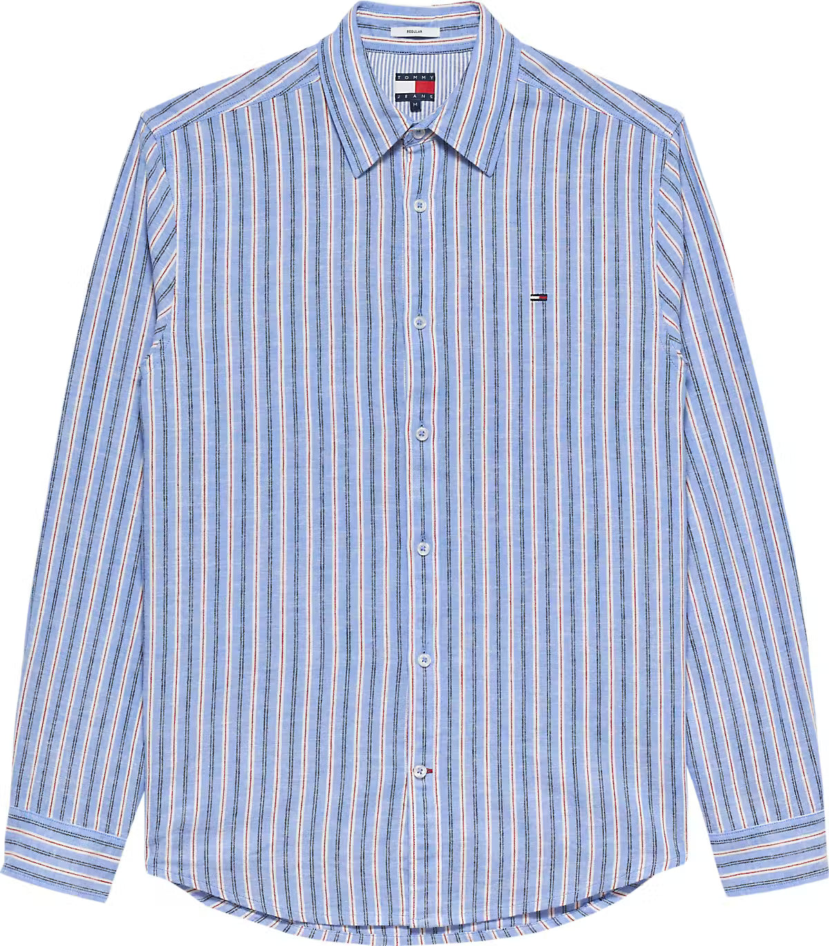 Tommy Jeans DM0DM22755C38 Linen Striped Shirt - Blue Twilight Stripes