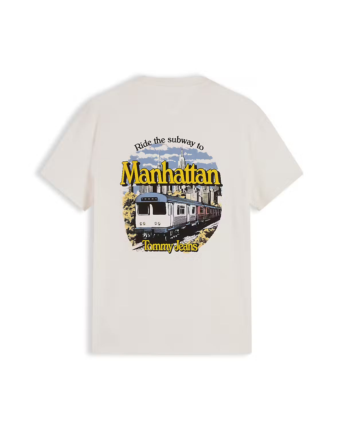 Tommy Jeans TJM Regular NYC Novelty T-Shirt - Off White