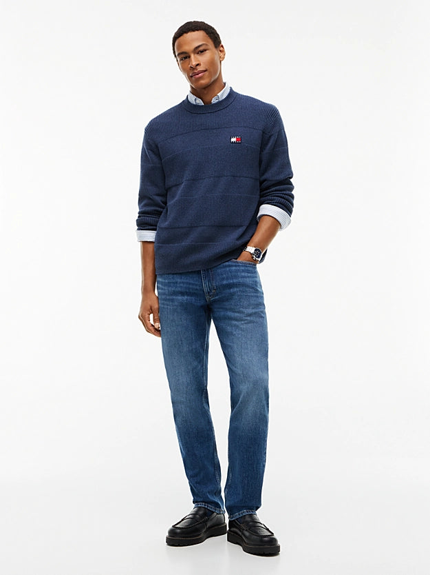 Tommy Jeans DM0DM23571D1B TJM Regular Textured Sweater - Basic Navy