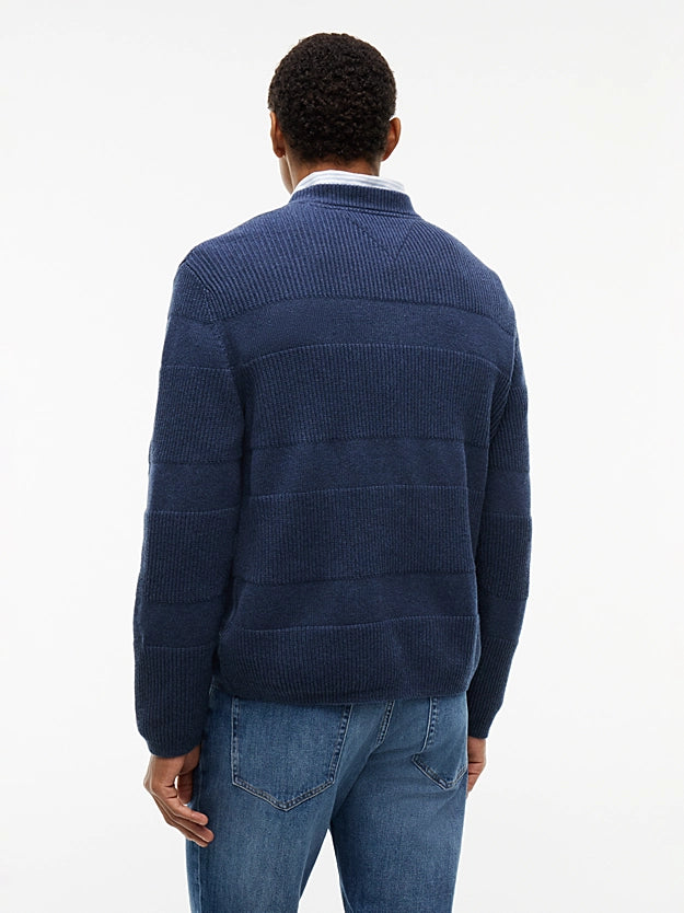 Tommy Jeans DM0DM23571D1B TJM Regular Textured Sweater - Basic Navy