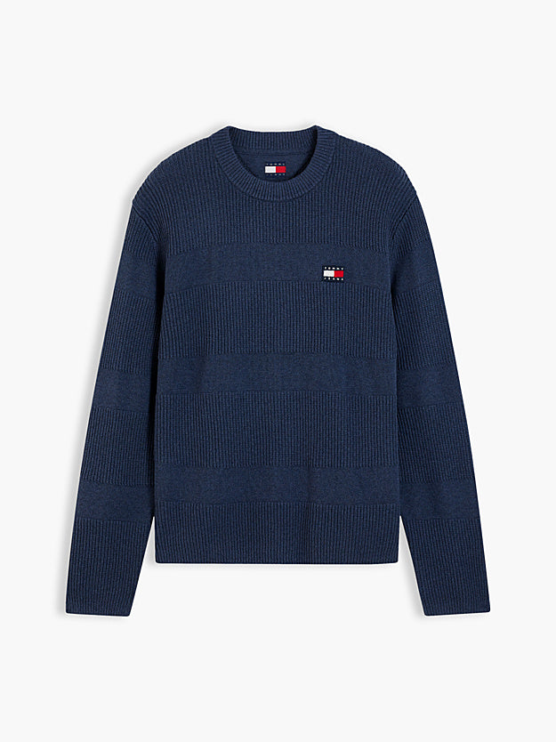 Tommy Jeans DM0DM23571D1B TJM Regular Textured Sweater - Basic Navy