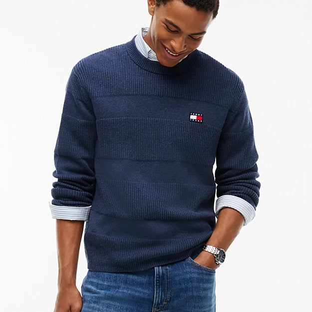 Tommy Jeans DM0DM23571D1B TJM Regular Textured Sweater - Basic Navy