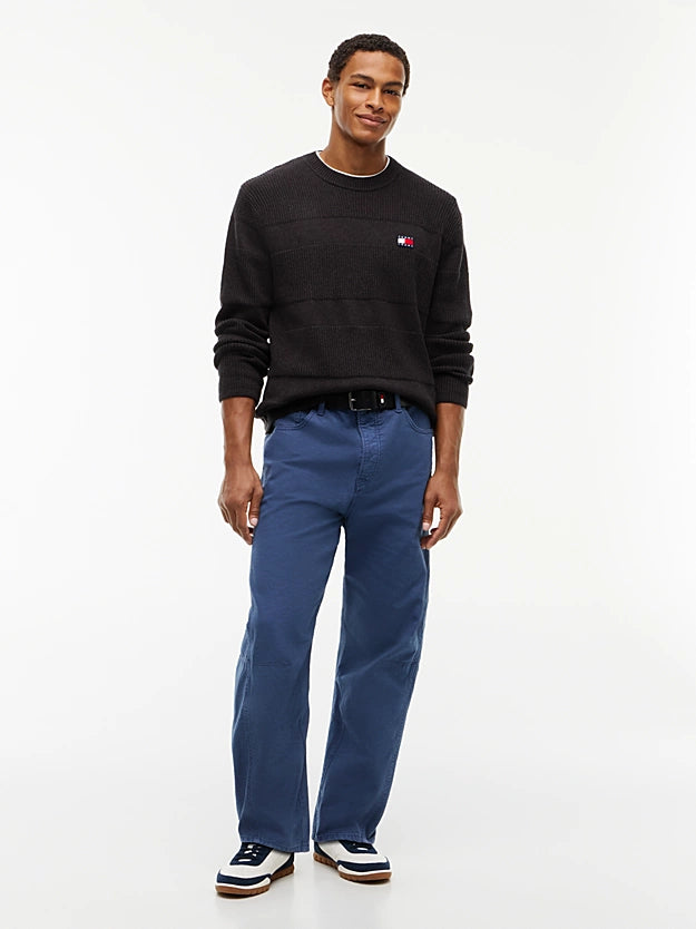 Tommy Jeans DM0DM23571D1B TJM Regular Textured Sweater -Black