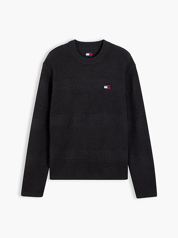 Tommy Jeans DM0DM23571D1B TJM Regular Textured Sweater -Black