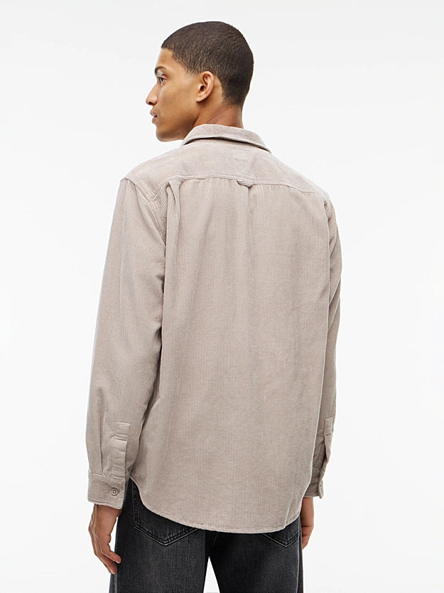 Tommy Jeans DM0DM23705 Corduroy Shirt - Limestone Dust