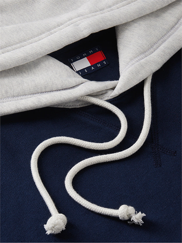 Tommy Jeans DM0DM23737C1G TJM Regular Badge Hoodie - Dark Blue Colourblock