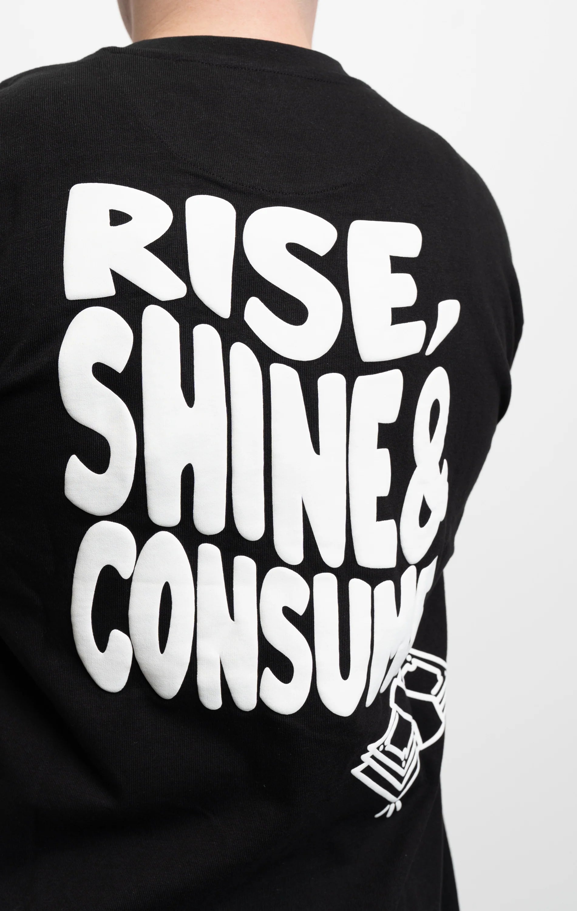 Fresh Flavours Rise, Shine & Consume T-Shirt - Black