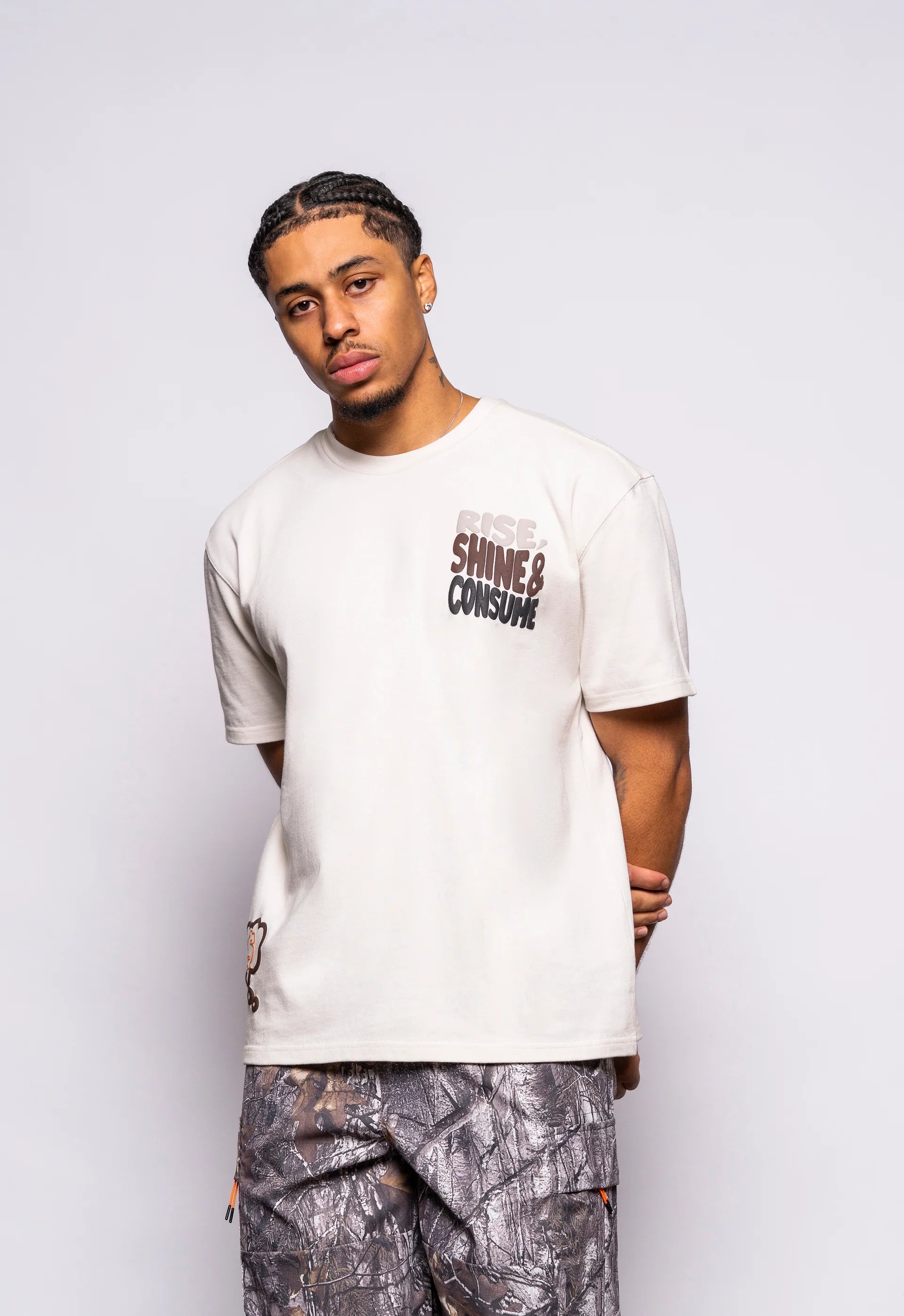 Fresh Flavours Rise, Shine & Conusume T-Shirt - Ecru