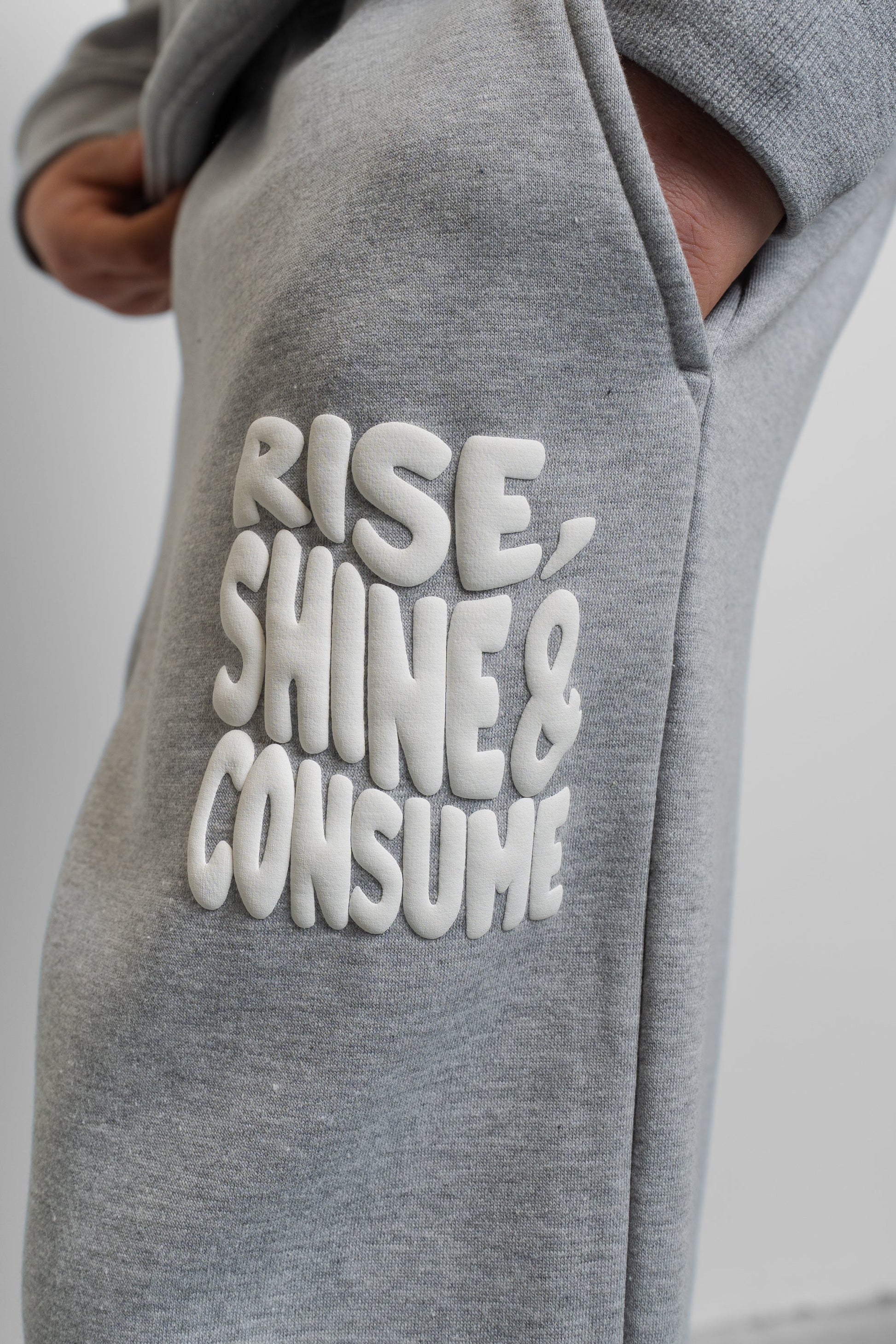 Fresh Rise, Shine & Consume Joggers- Grey Marl