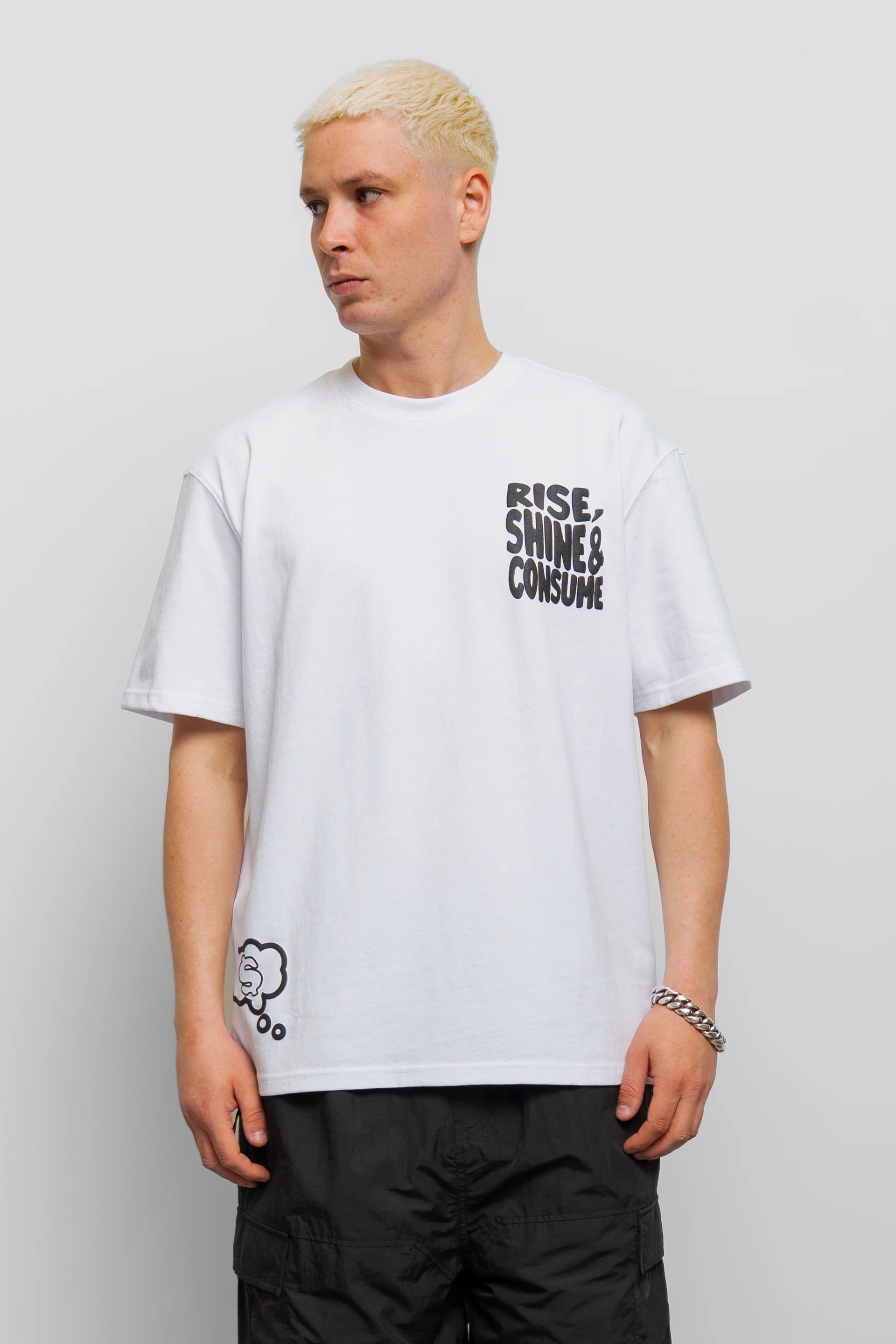Fresh Flavours Rise, Shine & Consume T-Shirt - White